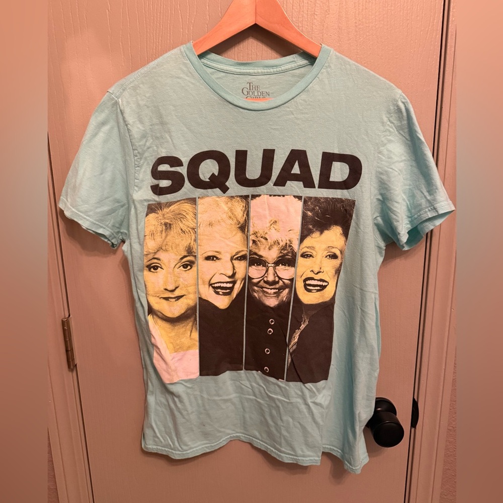 The Golden Girls “SQUAD” Light Blue Graphic Tee Great Condition!